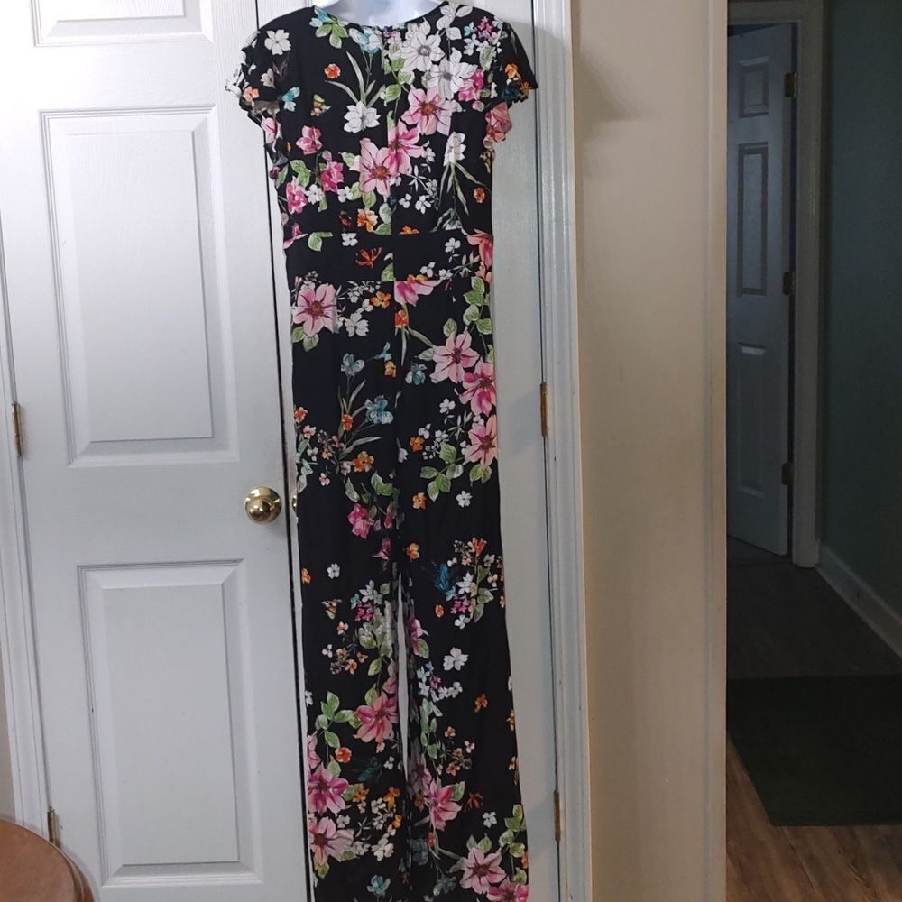 Love Fire floral long romper jumpsuit Sz M - Picture 5 of 8